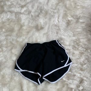 Youth black with white trim Nike dri fit shorts